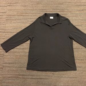 Black Eileen Fisher leisure top, long-sleeved